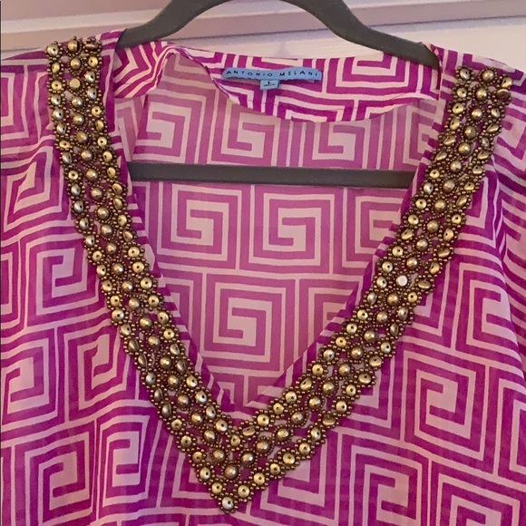 Antonio Melani Geo Pattern Swim Cover Up - Picture 2 of 7